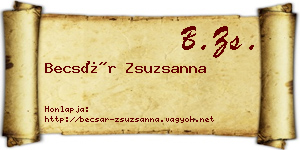 Becsár Zsuzsanna névjegykártya